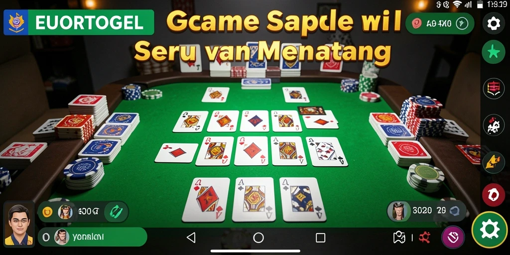 Tampilan seru dalam EUROTOGEL saat bermain Gaple.