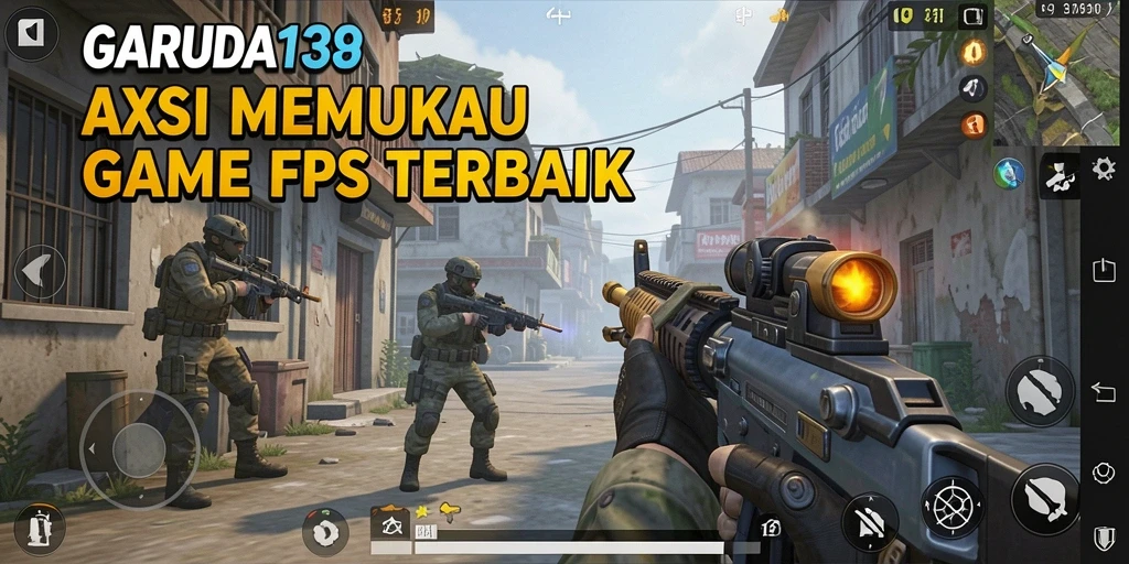Screenshot gameplay GARUDA138 menampilkan aksi tembak-menembak yang mendebarkan.