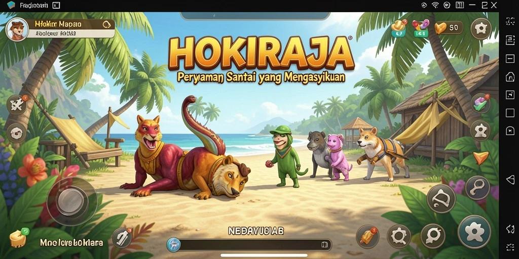 Screenshot gameplay HOKIRAJA menunjukkan aksi seru yang menantang.