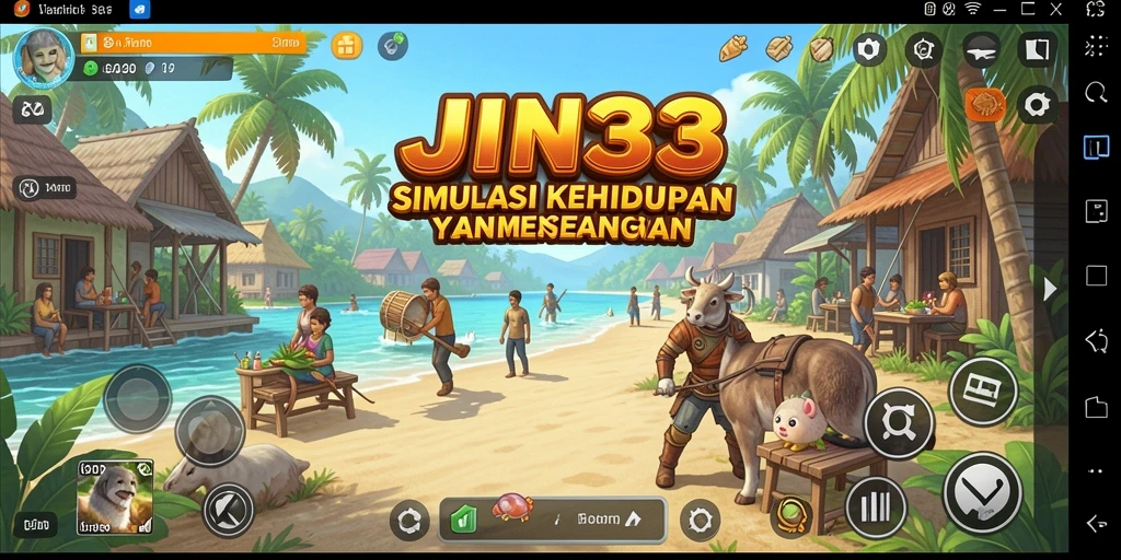 Tampilan gameplay JIN33 yang menarik dengan karakter dan lingkungan hidup.