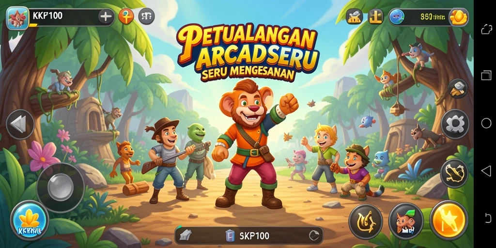Screenshot KPK100 menunjukkan aksi seru dalam gameplay Arcade.