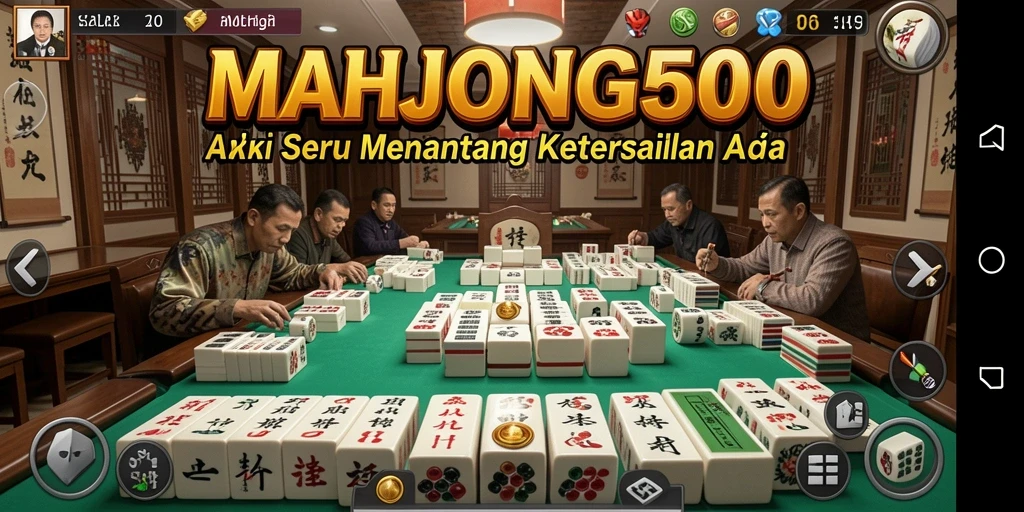 Tampilan seru gameplay MAHJONG500 yang penuh aksi.