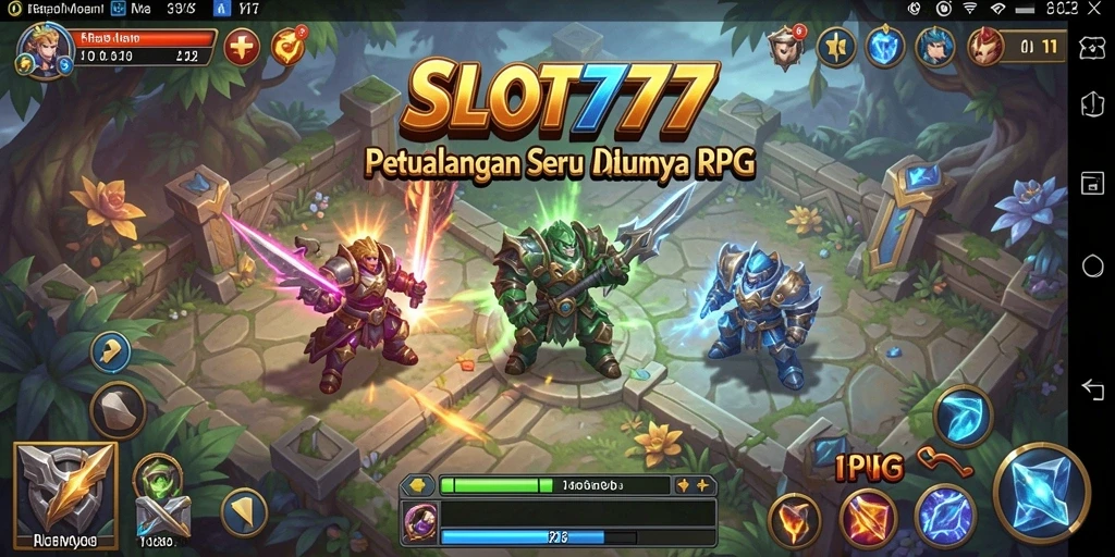 Tampilan gameplay RPG yang dinamis dan menantang di SLOT777.