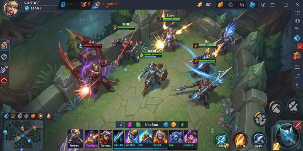 Screenshot gameplay MOBA yang mendebarkan di SONTOGEL.